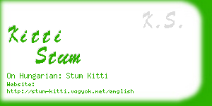 kitti stum business card